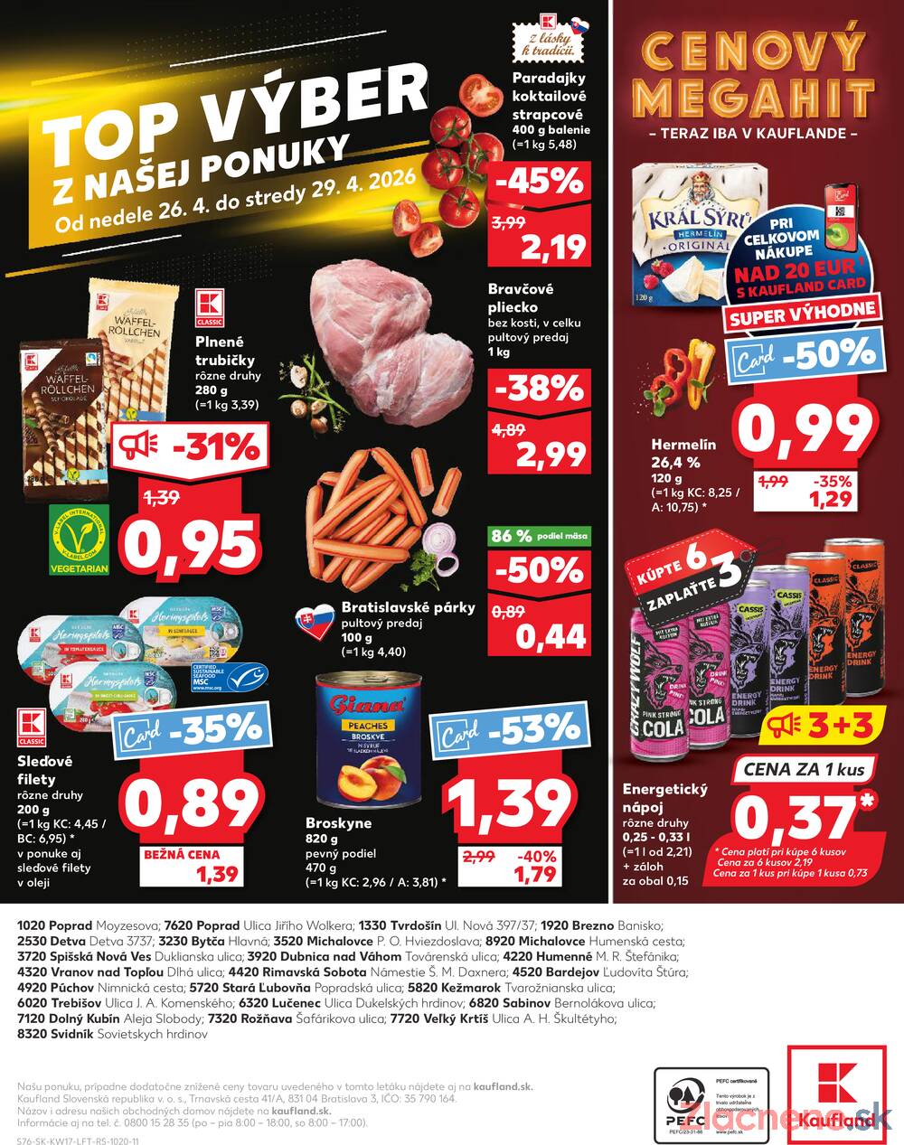 Kaufland 23.4. - 29.4. - Kaufland Stará Ľubovňa
