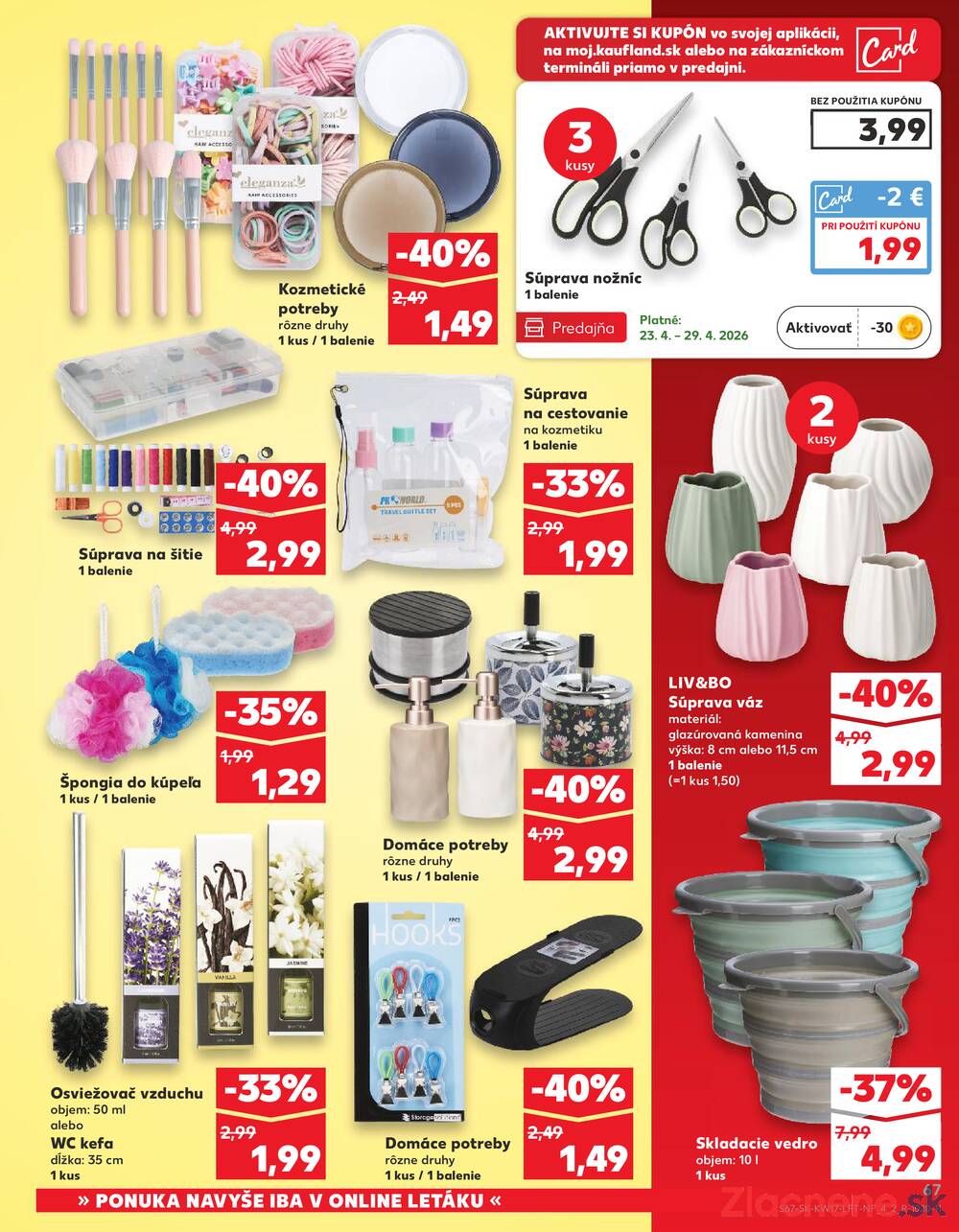 Kaufland 23.4. - 29.4. - Kaufland (Harmincova, Bratislava - Dúbravka)