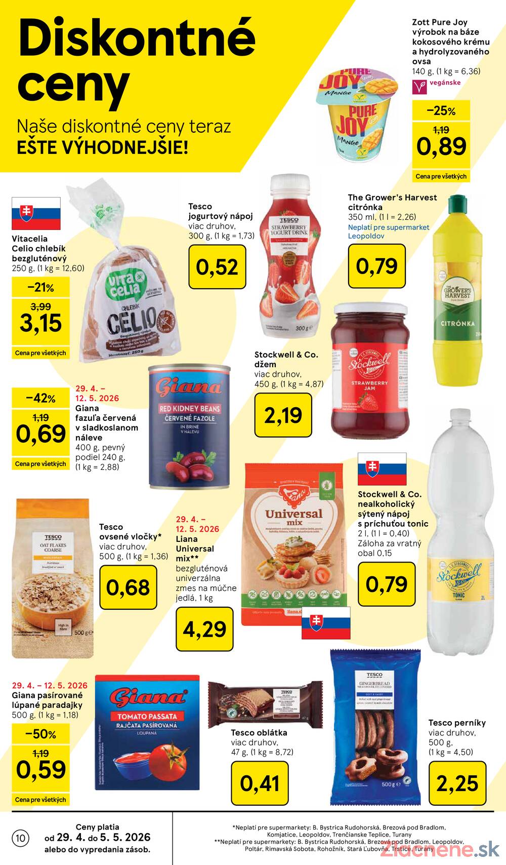 Tesco supermarkety od 29.4. do 5.5.2026