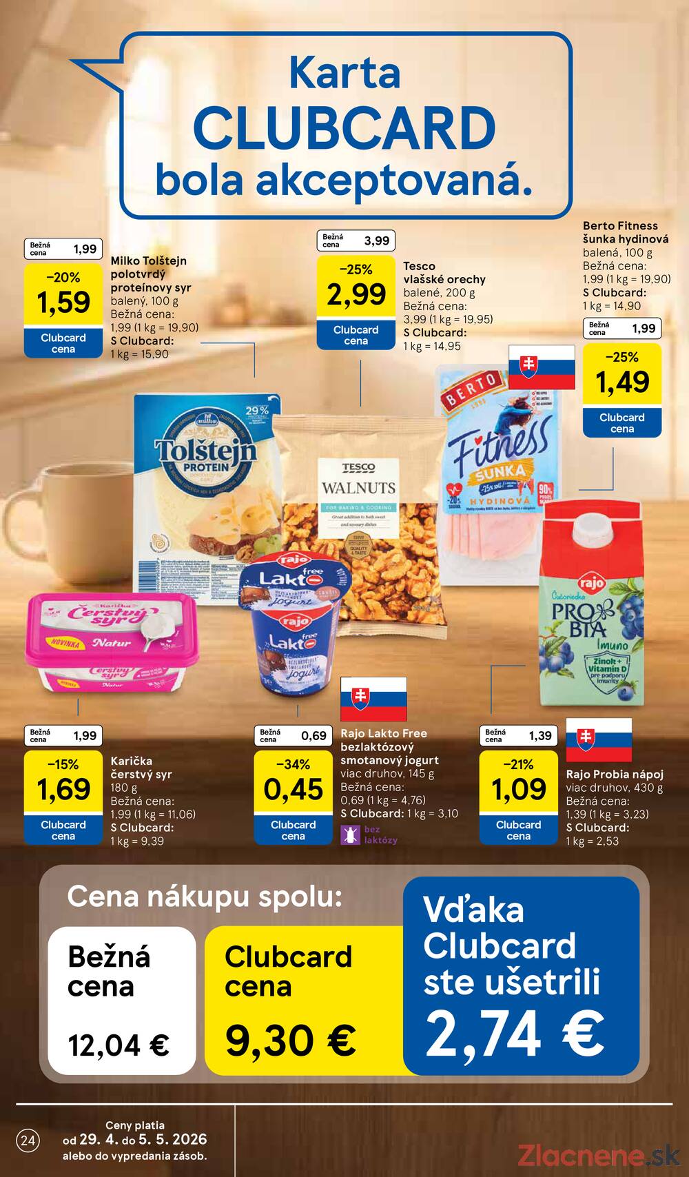Tesco supermarkety od 29.4. do 5.5.2026