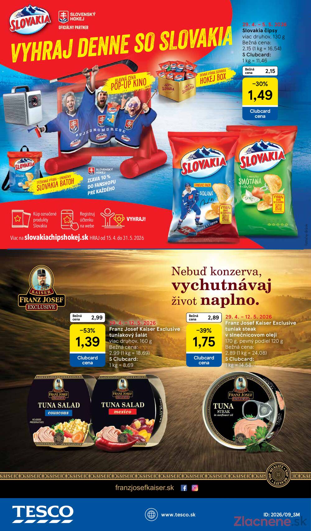 Tesco supermarkety od 29.4. do 5.5.2026