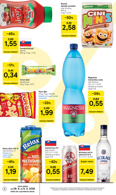 Tesco supermarkety od 29.4. do 5.5.2026