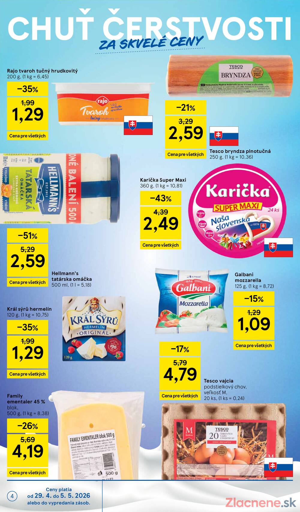 Leták Tesco - Tesco malé hypermarkety 29.4. - 5.5. - strana 4