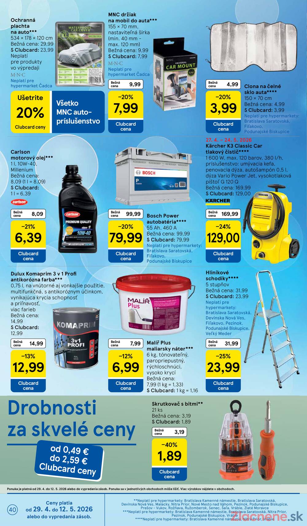 Leták Tesco - Tesco malé hypermarkety 29.4. - 5.5. - strana 40