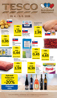 Leták Tesco malé hypermarkety 29.4. - 5.5.