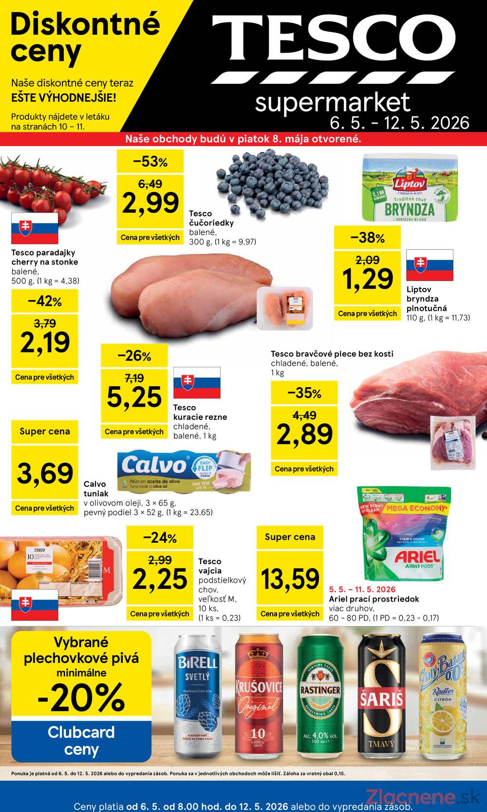Tesco supermarkety od 6.5. do 12.5.2026