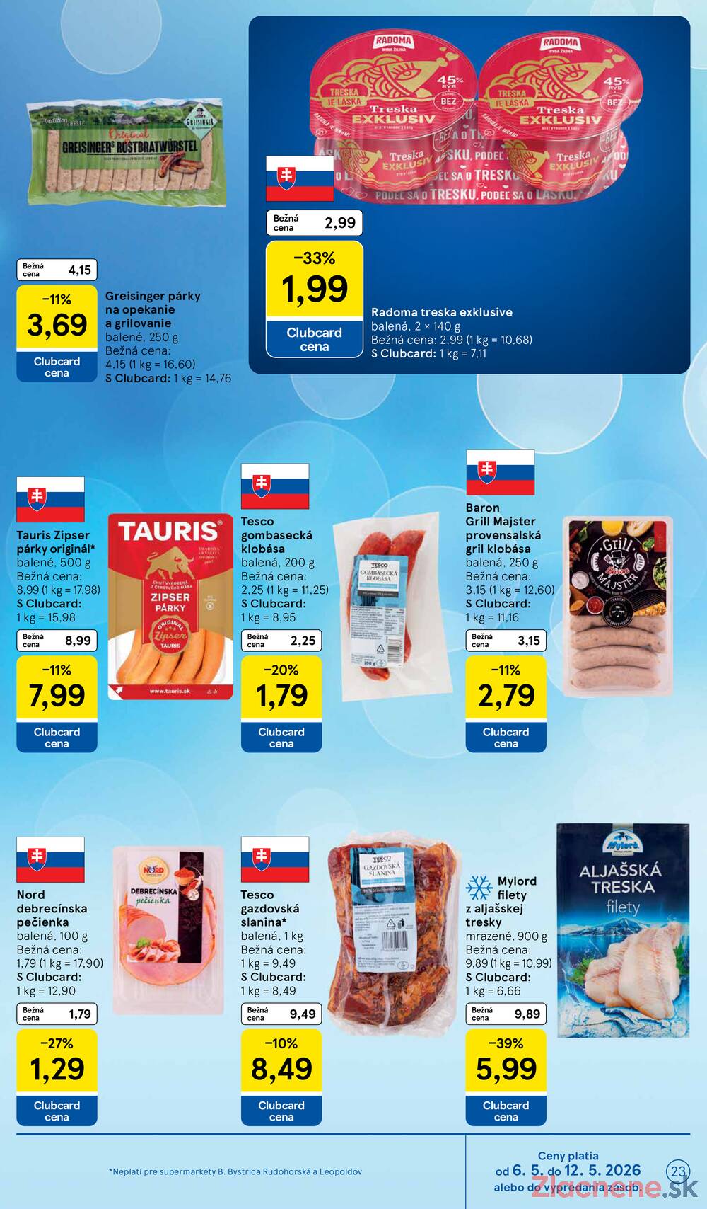 Tesco supermarkety od 6.5. do 12.5.2026