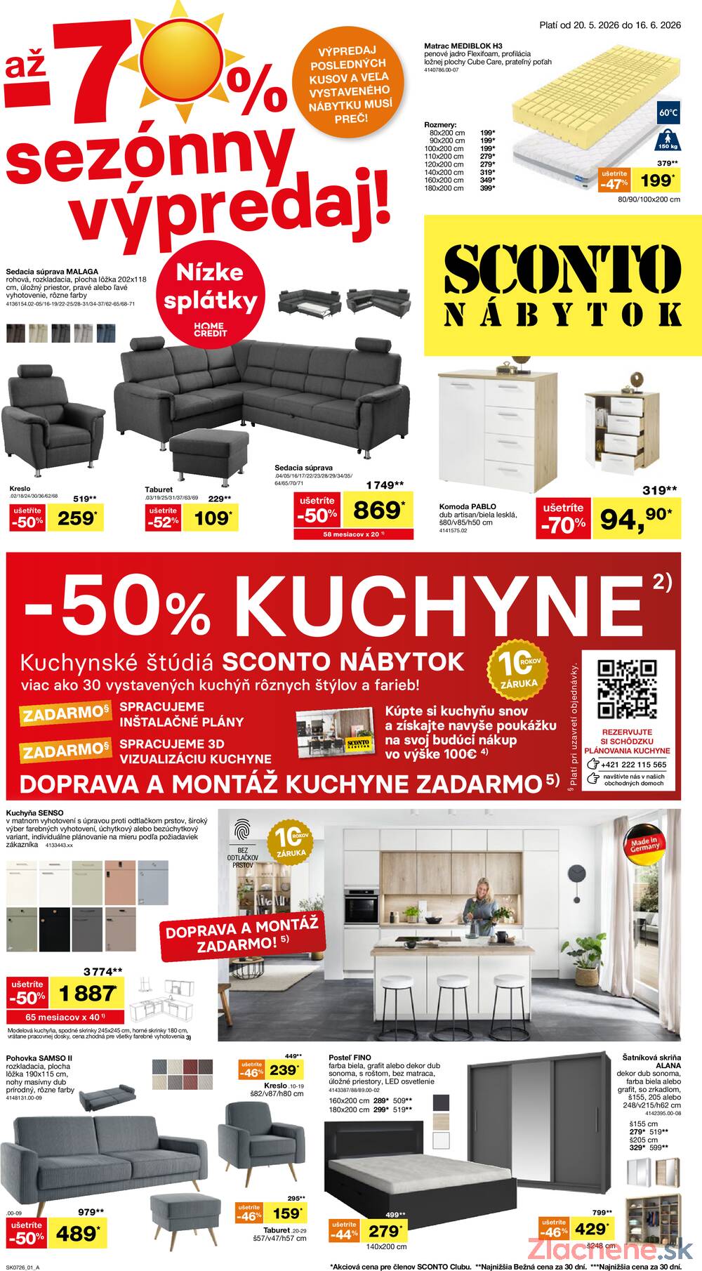 Leták SCONTO nábytok - Sconto nábytok od 20.5. do 16.6.2026 - strana 1 Leták SCONTO nábytok - Sconto nábytok od 20.5. do 16.6.2026 - strana 1
