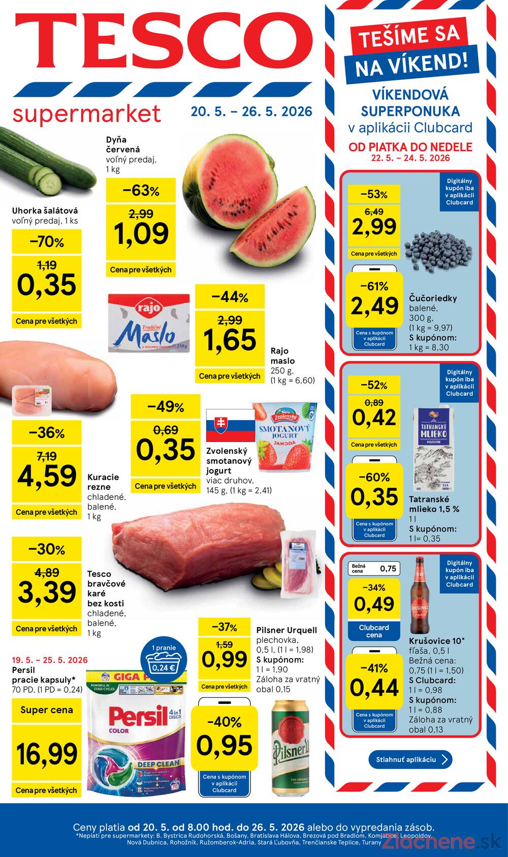 Tesco supermarkety od 20.5. do 26.5.2026