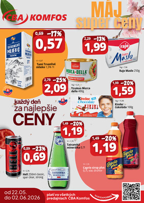 Leták CBA KOMFOS II. do 2.6.