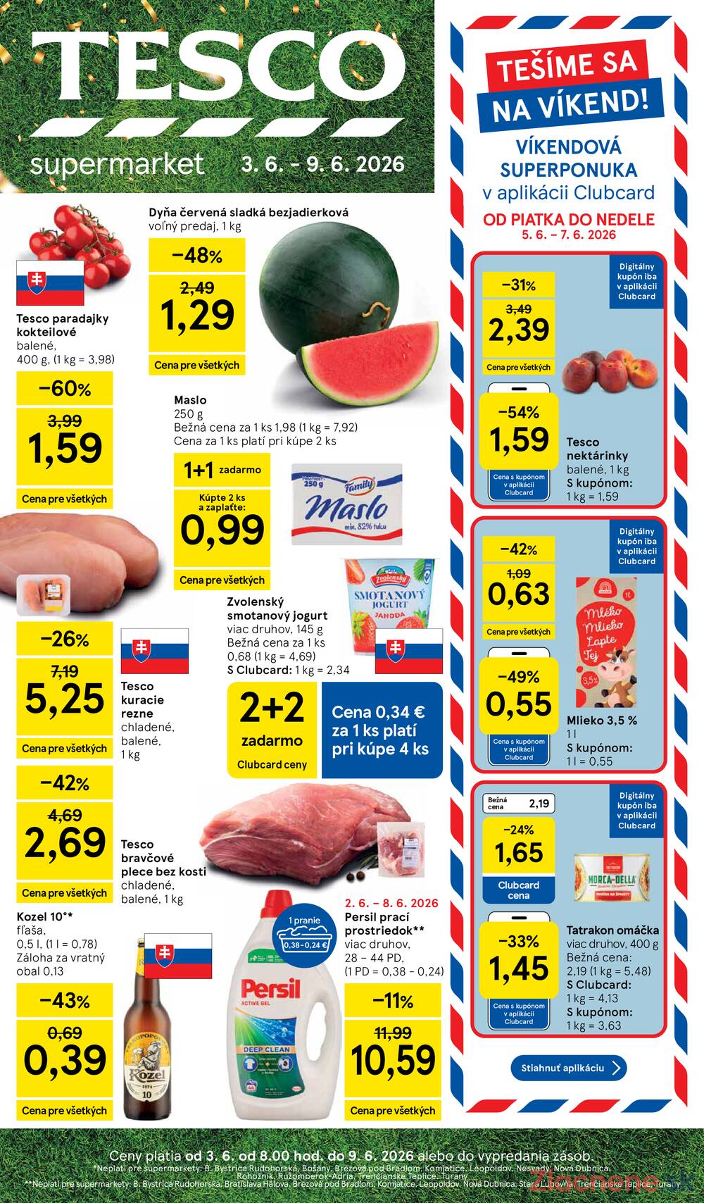 Leták Tesco - Tesco supermarkety od 3.6. do 9.6.2026 - strana 1 Leták Tesco - Tesco supermarkety od 3.6. do 9.6.2026 - strana 1