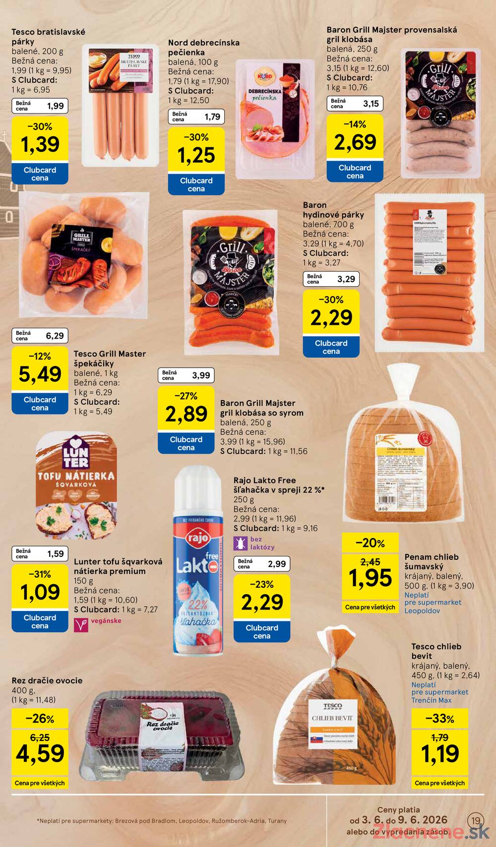 Tesco supermarkety od 3.6. do 9.6.2026