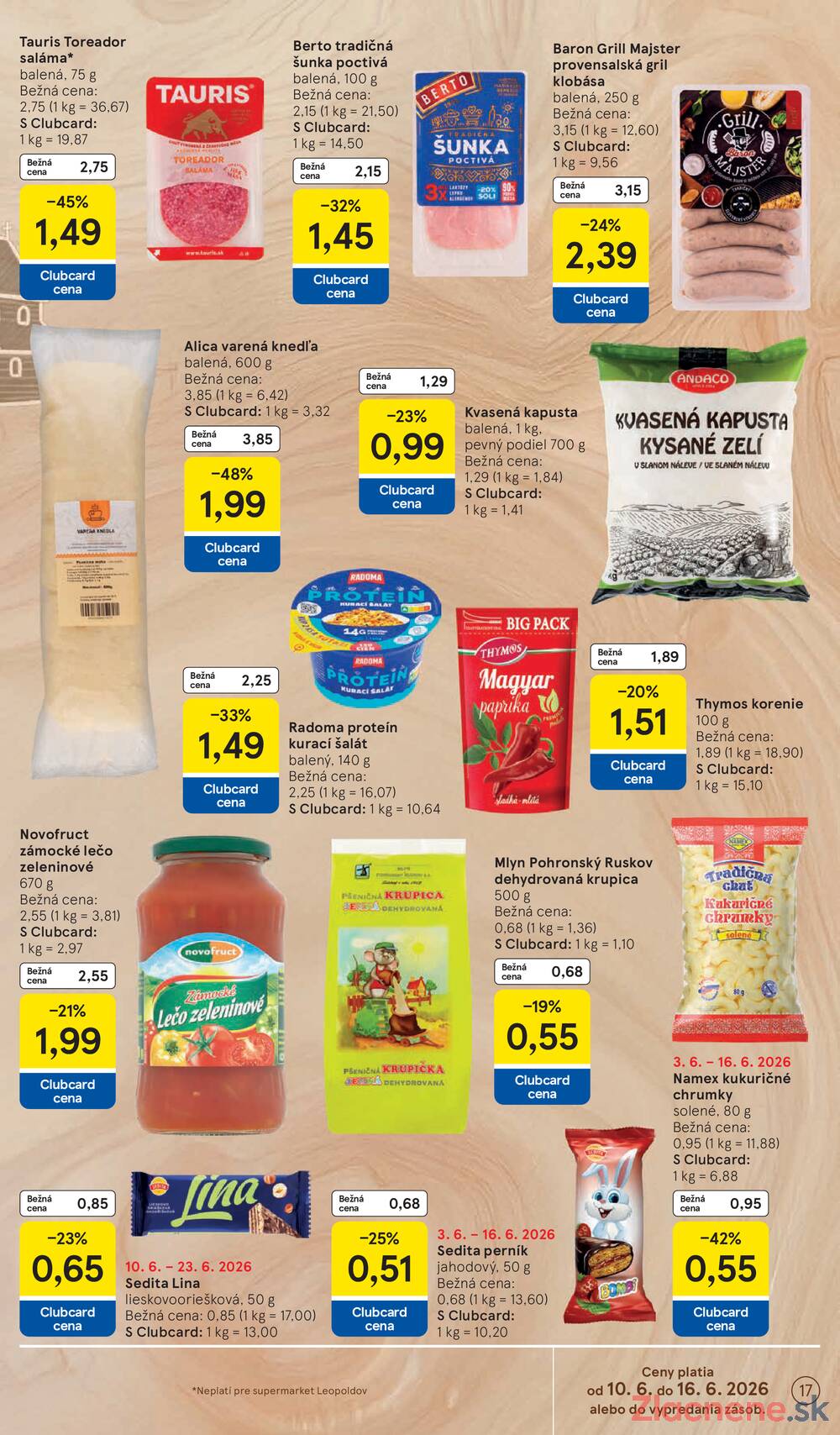 Tesco supermarkety od 10.6. do 16.6.2026