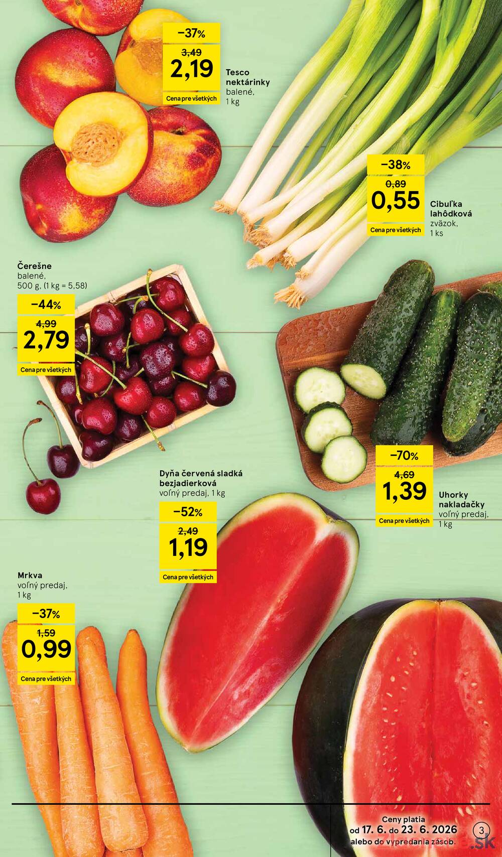 Leták Tesco - Tesco supermarkety od 17.6. do 23.6.2026 - strana 3 Leták Tesco - Tesco supermarkety od 17.6. do 23.6.2026 - strana 3