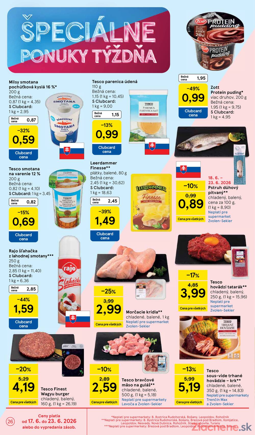 Tesco supermarkety od 17.6. do 23.6.2026