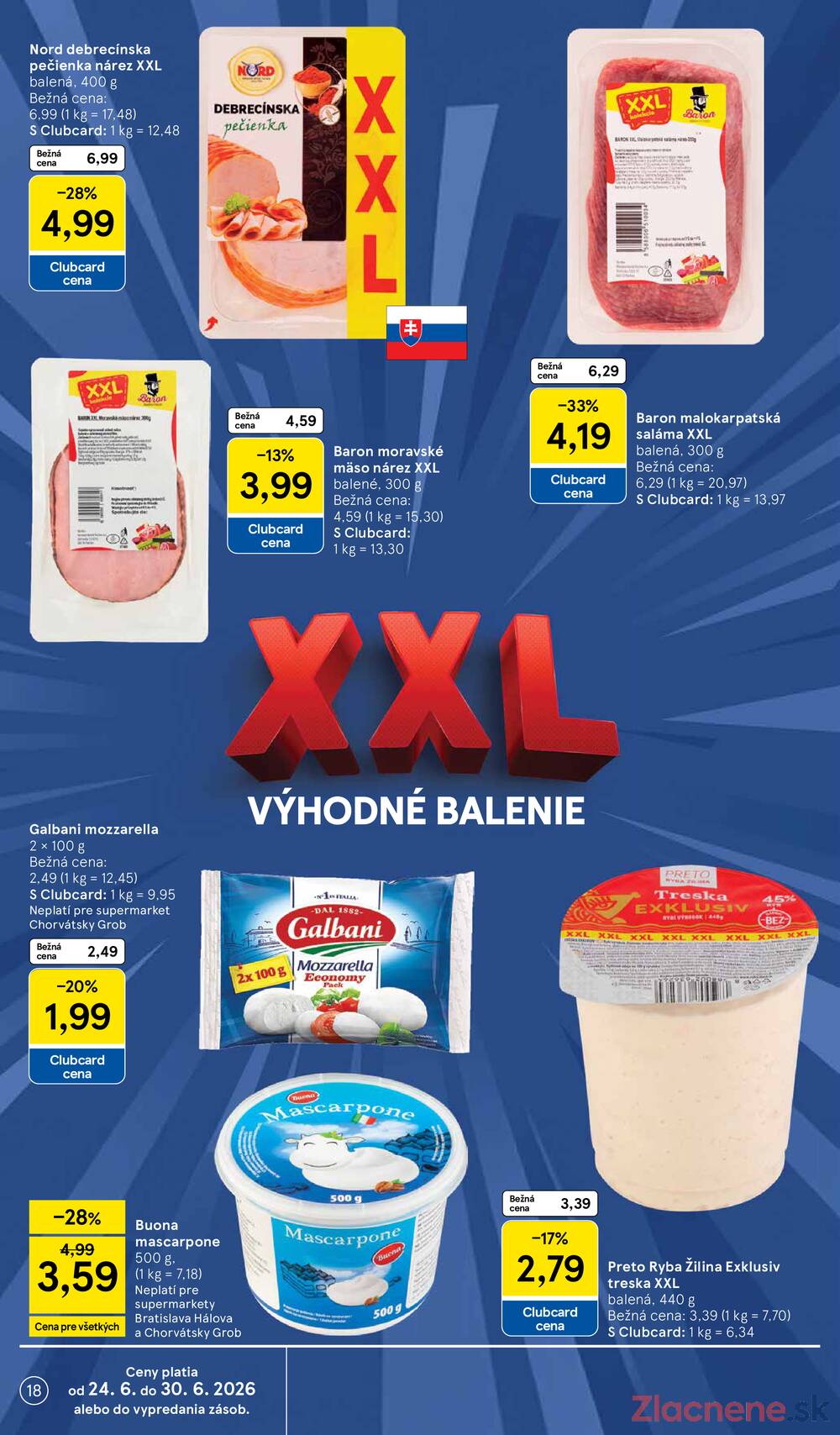 Tesco supermarkety od 24.6. do 30.6.2026