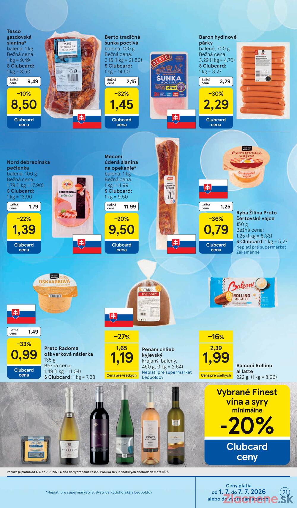 Tesco supermarkety od 1.7. do 7.7.2026