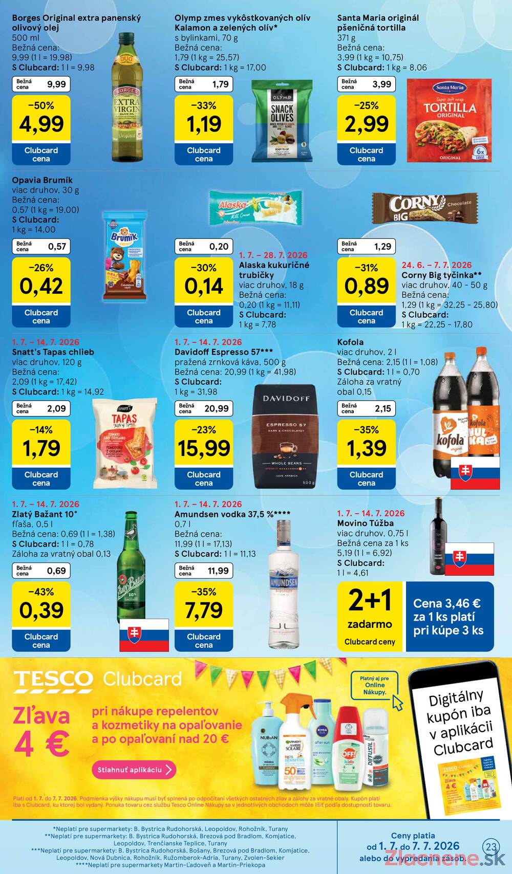 Tesco supermarkety od 1.7. do 7.7.2026