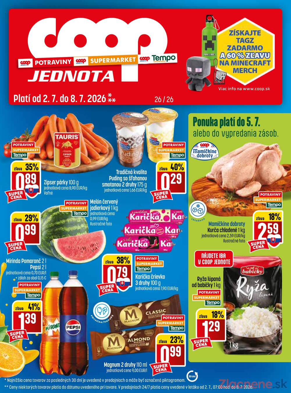 Leták COOP Jednota Slovensko - COOP do 8.7. - strana 1