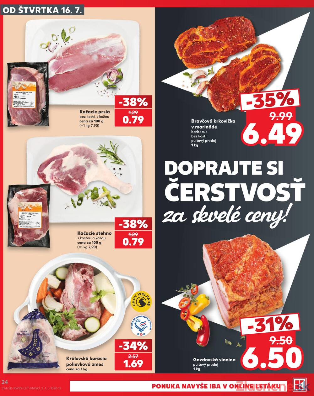 Leták Kaufland - Kaufland 16.7. - 22.7. - Kaufland Bratislava - Avion (Ivanská cesta) - strana 24