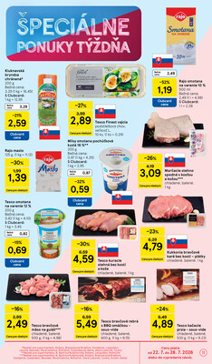 Tesco supermarkety od 22.7. do 28.7.2026