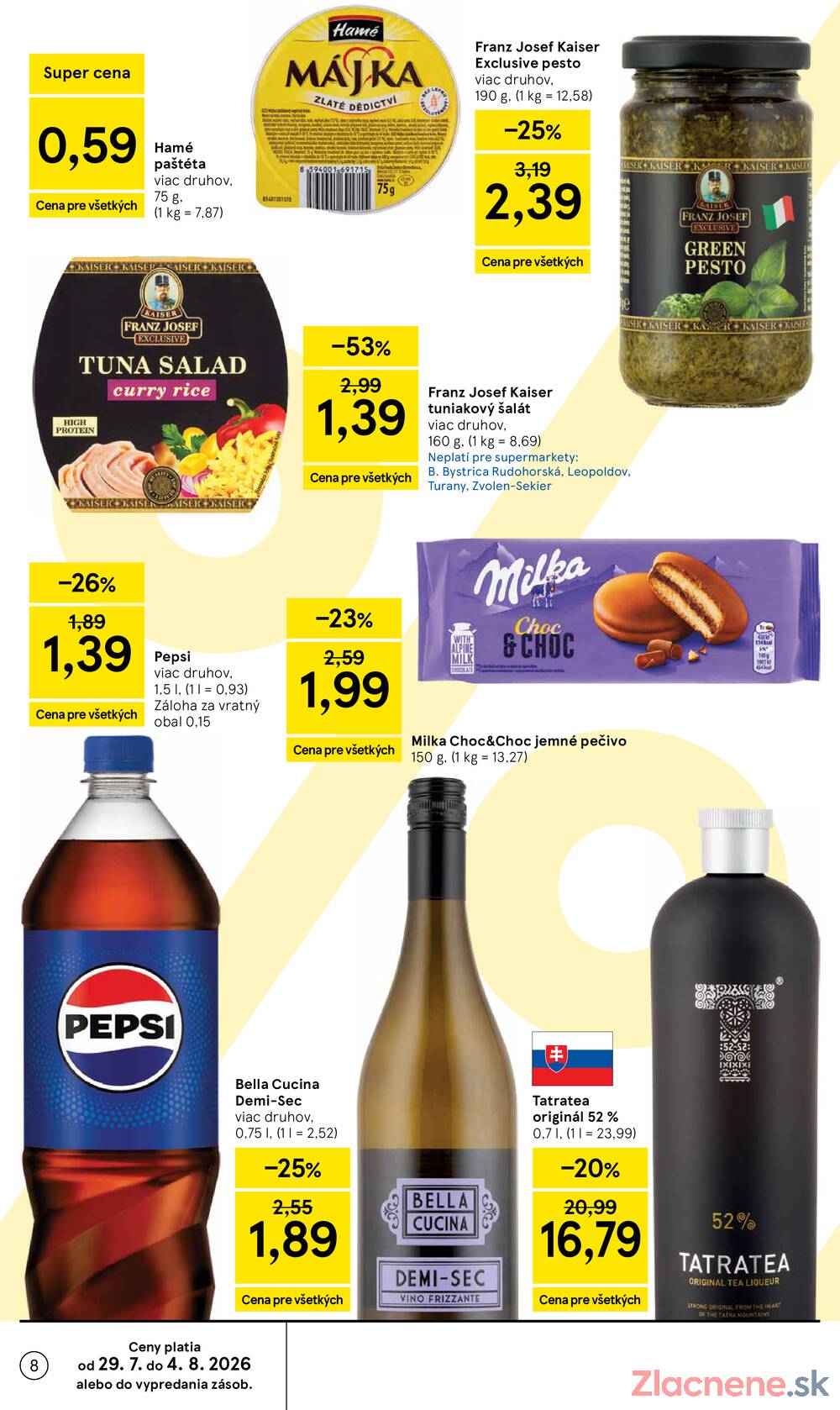 Tesco supermarkety od 29.7. do 4.8.2026