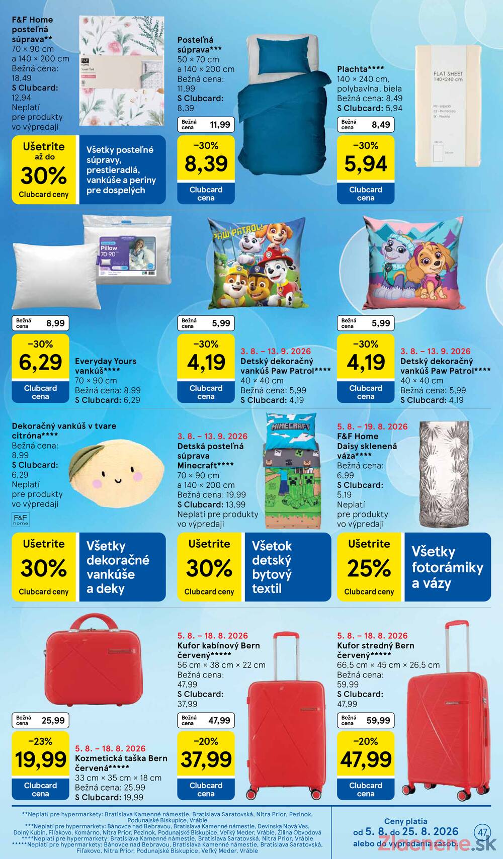 Leták Tesco - Tesco hypermarkety 5.8. - 11.8. - strana 47 Leták Tesco - Tesco hypermarkety 5.8. - 11.8. - strana 47
