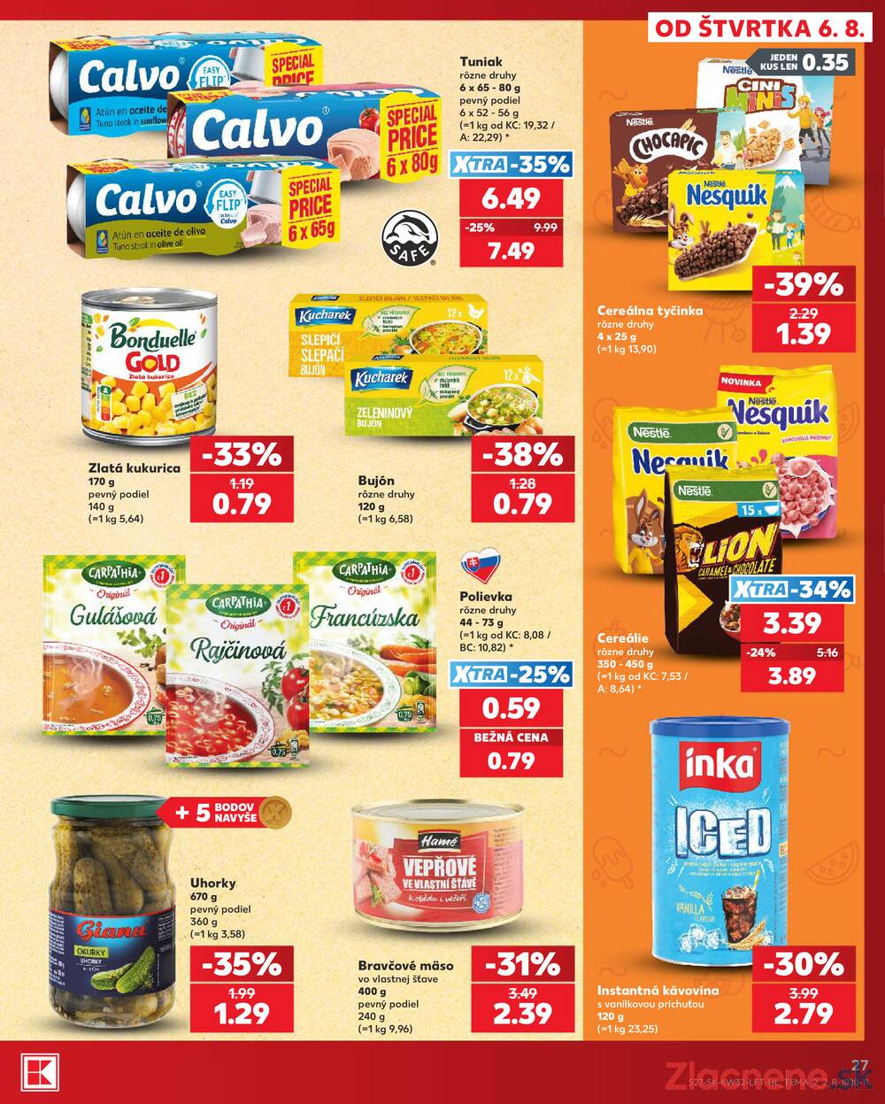 Kaufland 6.8. - 12.8. - Kaufland Ružomberok