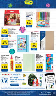 Tesco supermarkety od 12.8. do 18.8.2026