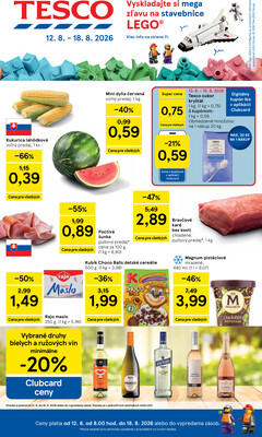 Leták Tesco hypermarkety 12.8. - 18.8.
