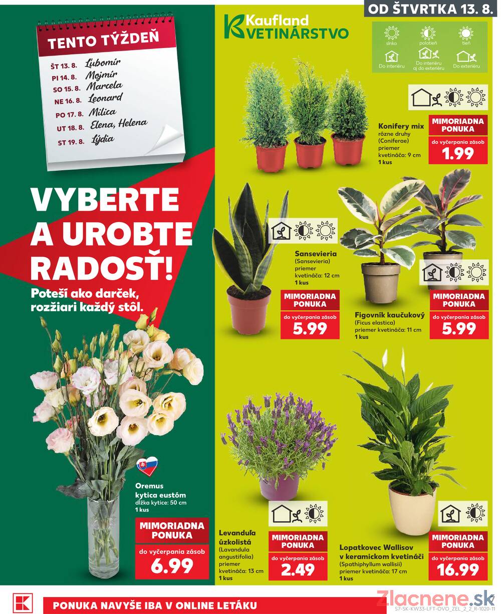 Kaufland 13.8. - 19.8. - Kaufland Poprad - Jiřího Wolkera