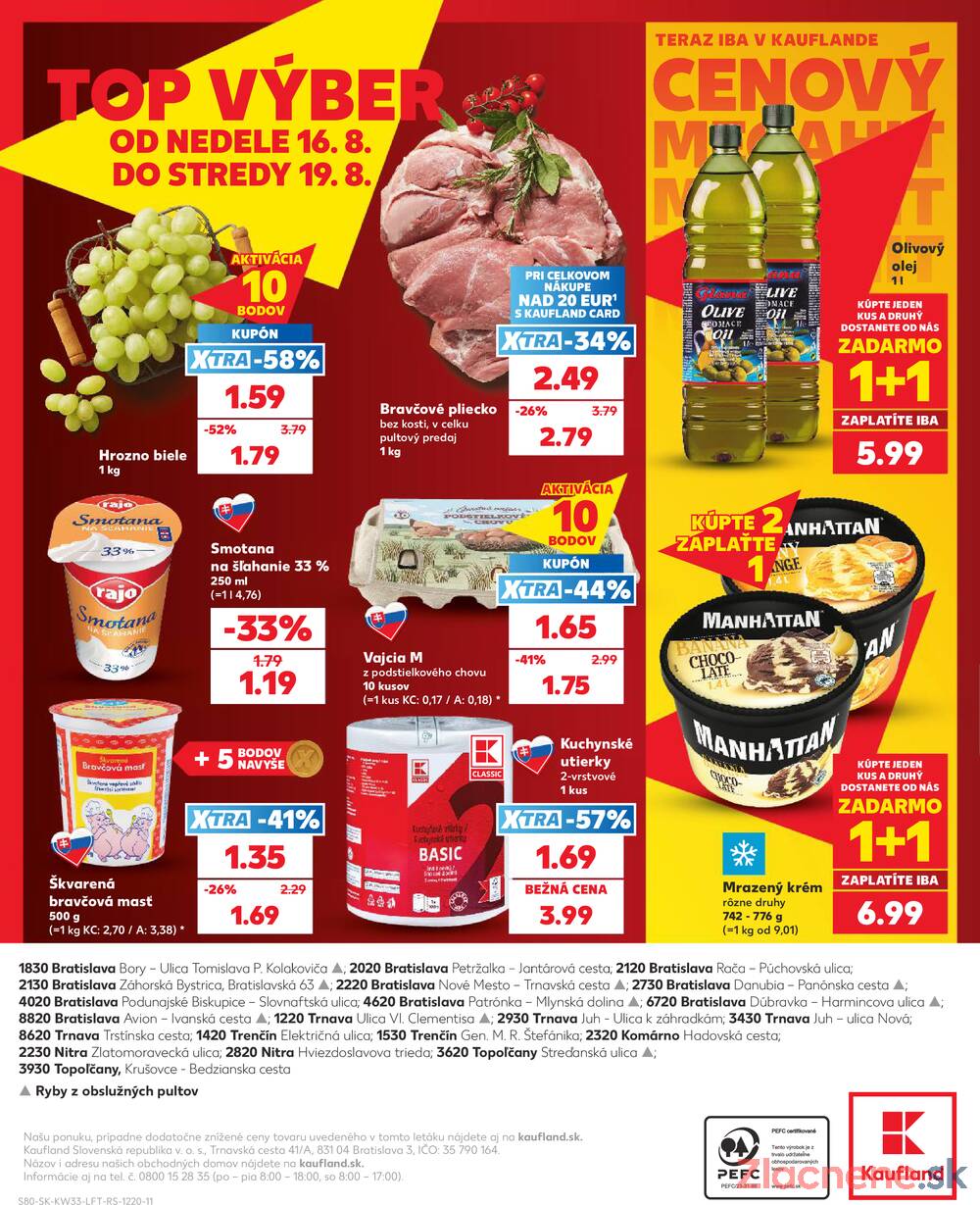 Kaufland 13.8. - 19.8. - Kaufland Trnava - Trstínska cesta
