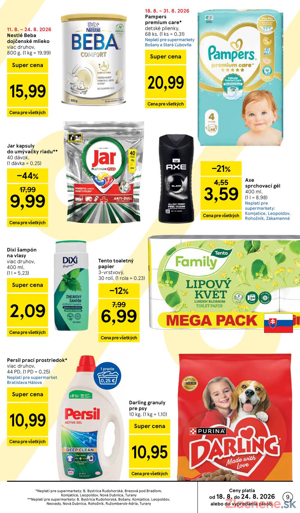 Tesco supermarkety od 19.8. do 25.8.2026