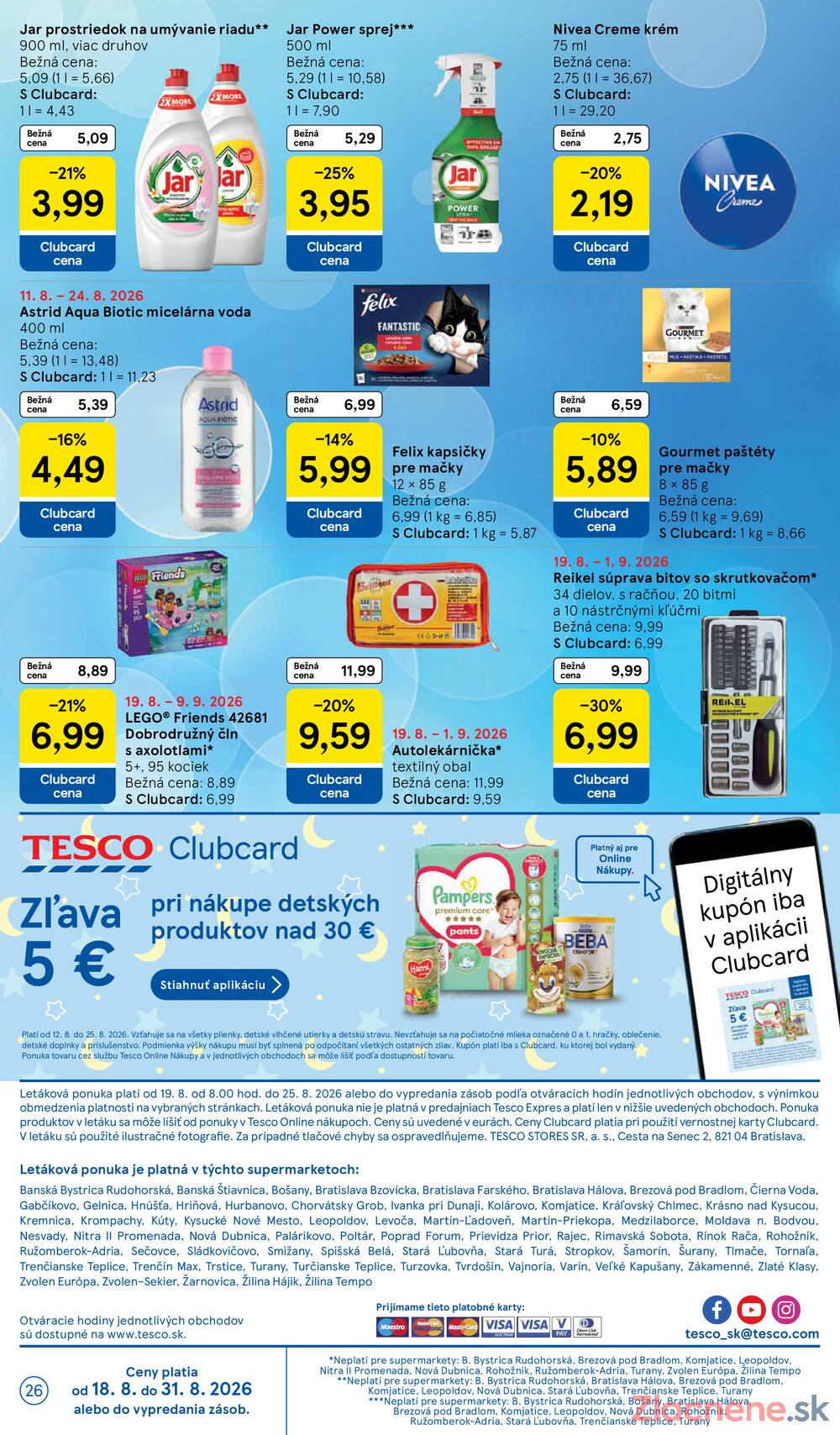 Leták Tesco - Tesco supermarkety od 19.8. do 25.8.2026 - strana 26