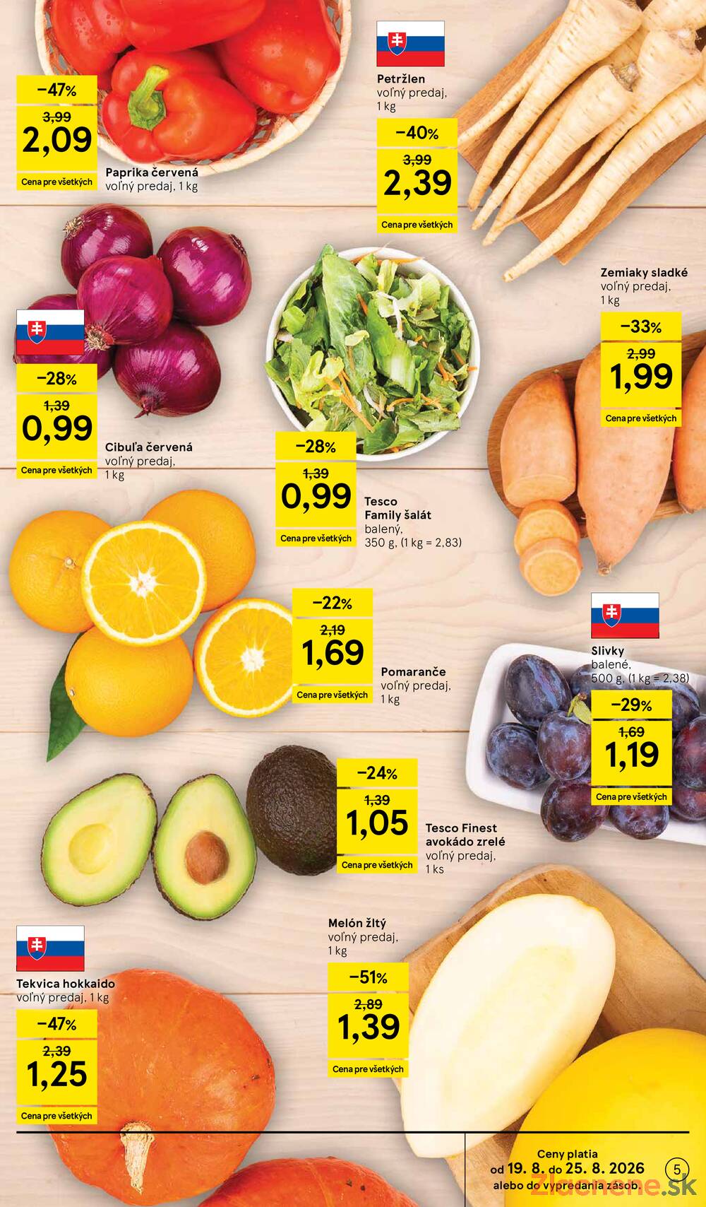 Leták Tesco - Tesco hypermarkety 19.8. - 25.8. - strana 5 Leták Tesco - Tesco hypermarkety 19.8. - 25.8. - strana 5