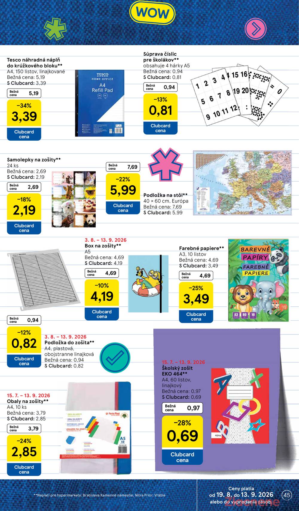Leták Tesco - Tesco hypermarkety 19.8. - 25.8. - strana 45 Leták Tesco - Tesco hypermarkety 19.8. - 25.8. - strana 45