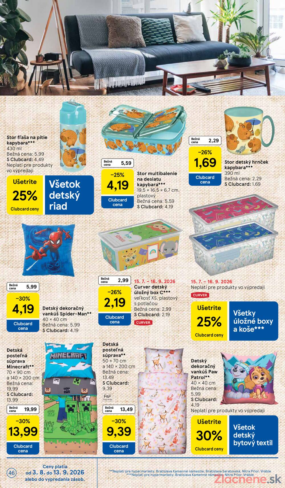 Leták Tesco - Tesco hypermarkety 19.8. - 25.8. - strana 46 Leták Tesco - Tesco hypermarkety 19.8. - 25.8. - strana 46