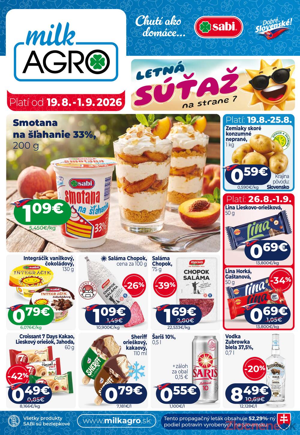 Leták MILK - AGRO - MILK - AGRO do 1.9. - strana 1 Leták MILK - AGRO - MILK - AGRO do 1.9. - strana 1