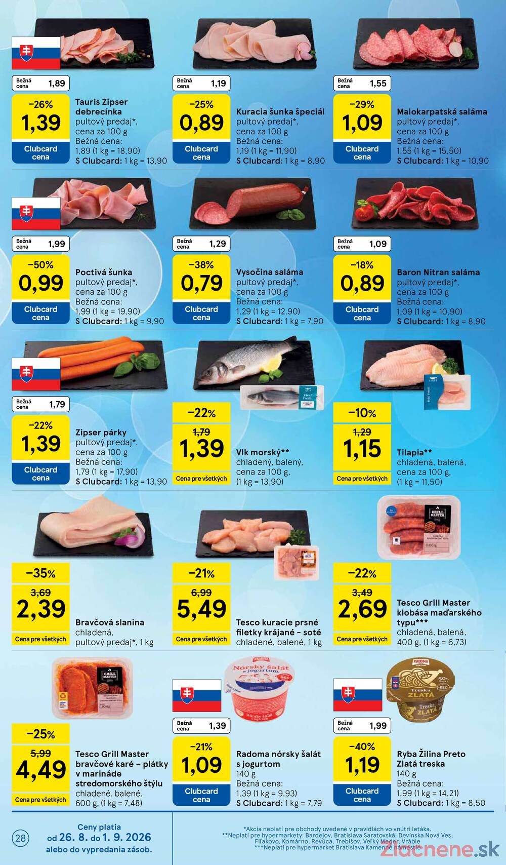 Tesco hypermarkety 26.8. - 1.9.