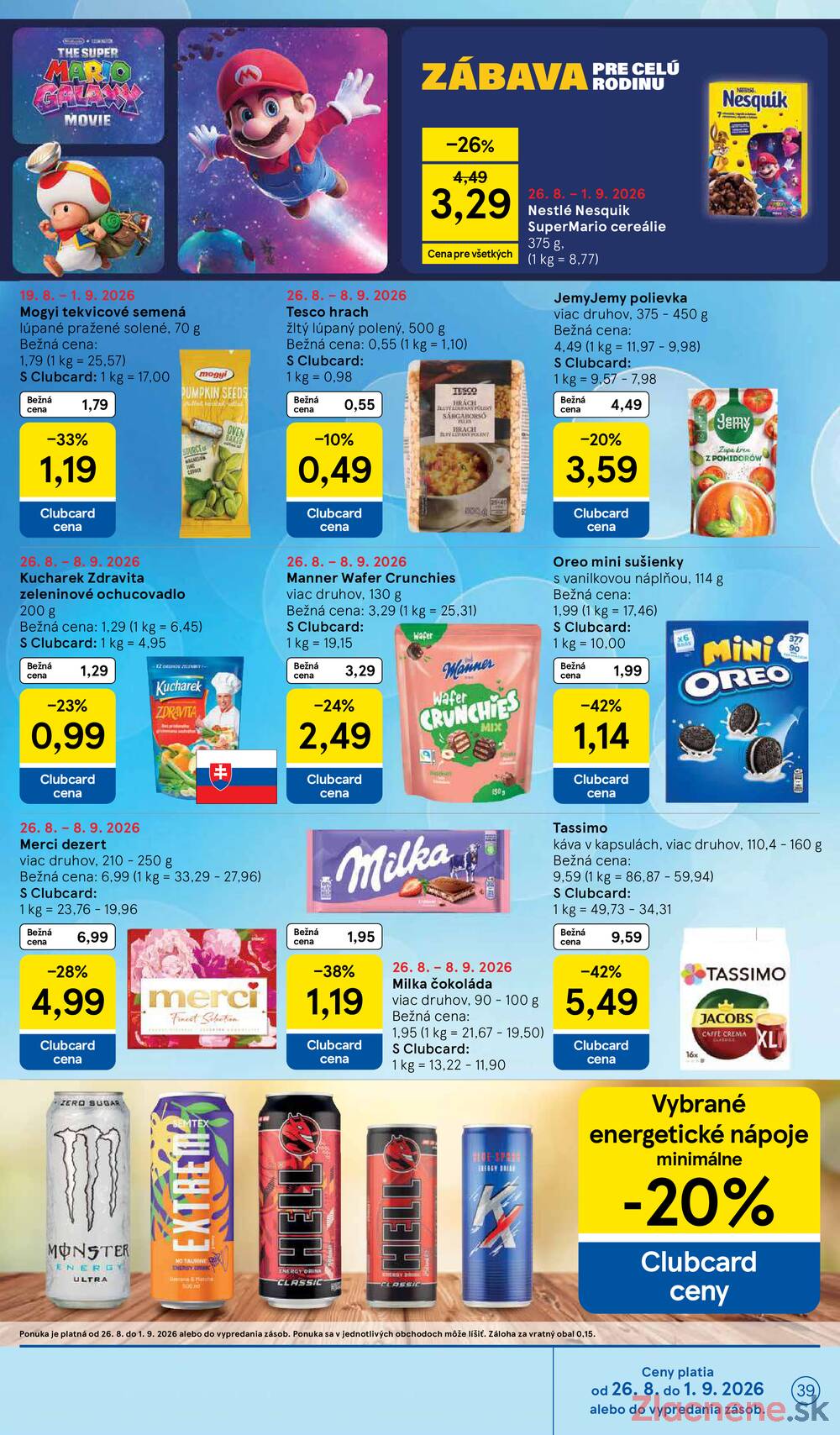 Tesco hypermarkety 26.8. - 1.9.