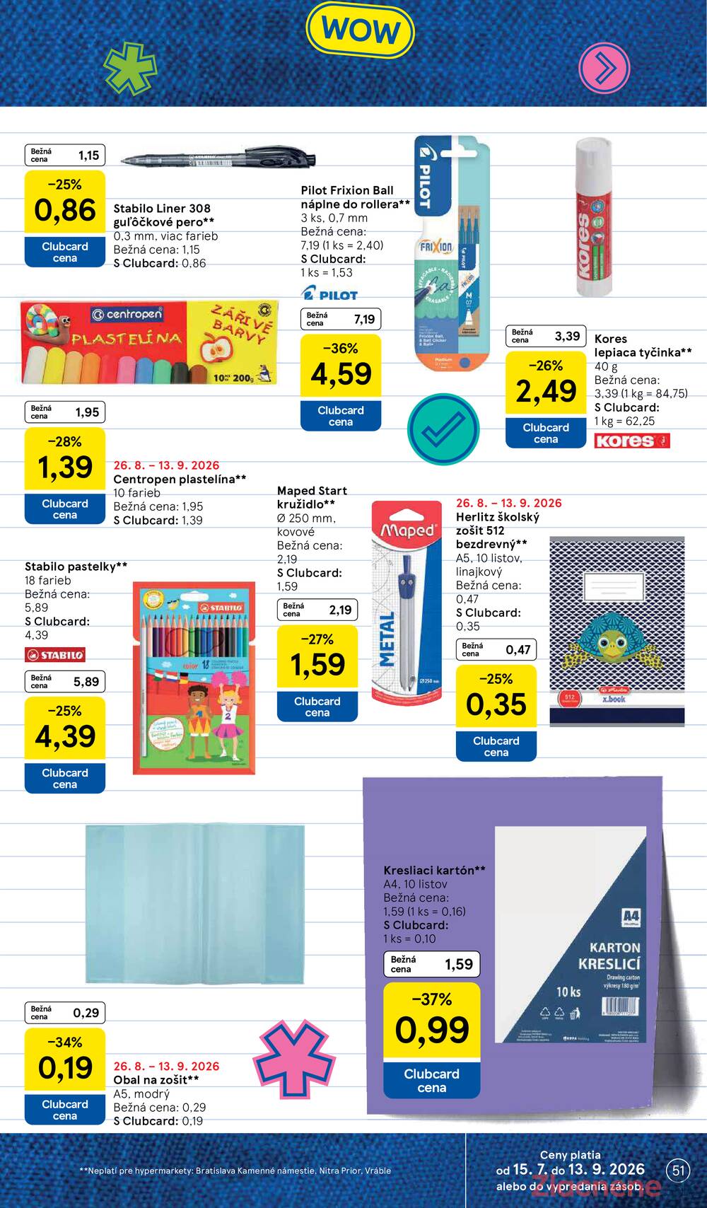 Tesco hypermarkety 26.8. - 1.9.