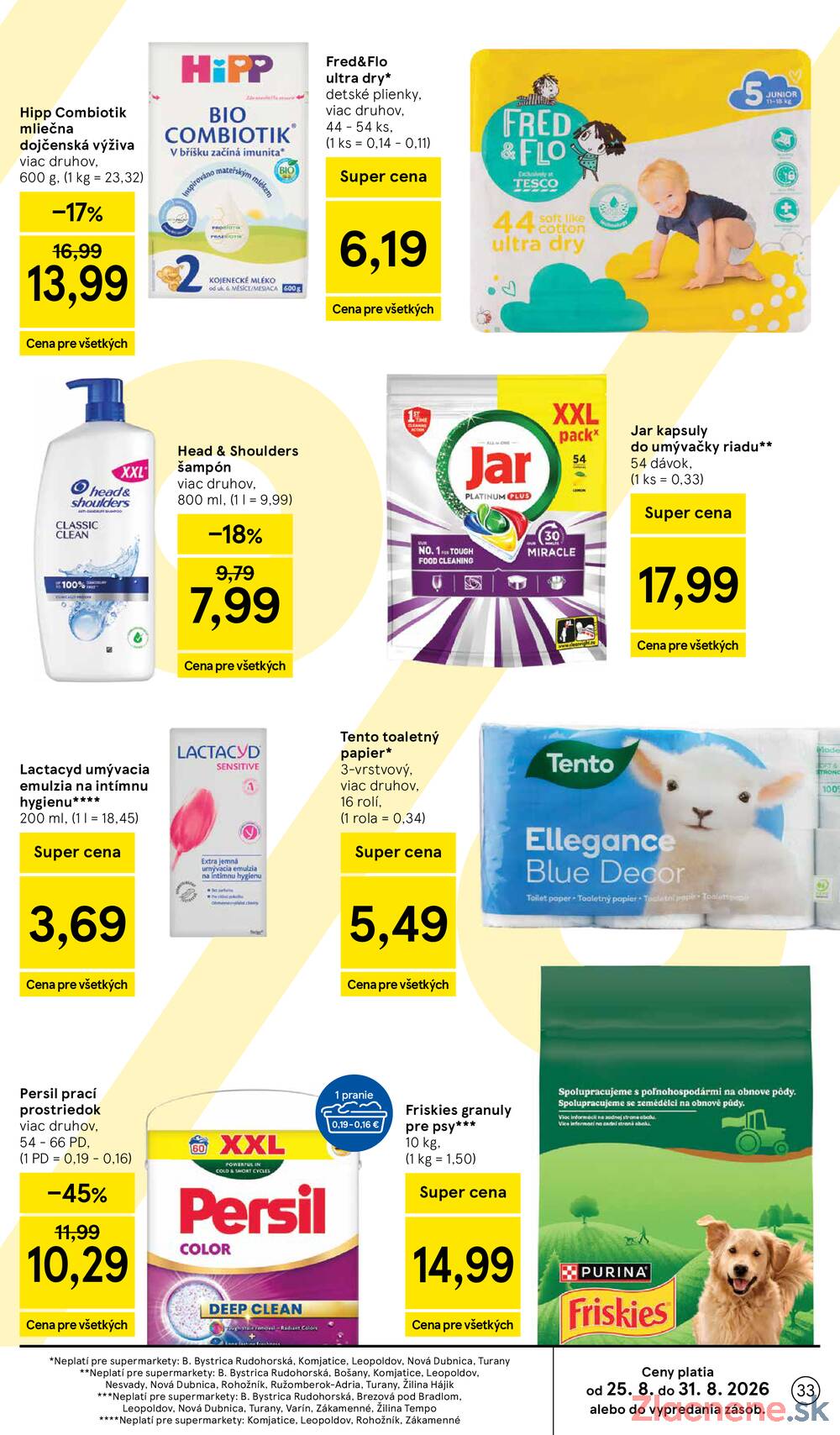 Tesco supermarkety od 26.8. do 1.9.2026