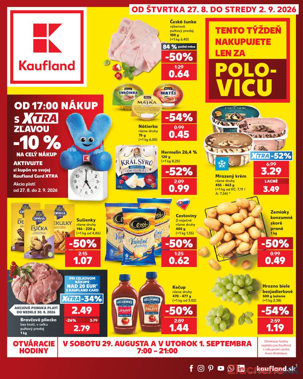 Kaufland 27.8. - 2.9. - Kaufland Poprad - Jiřího Wolkera