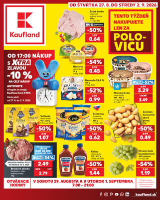 Leták Kaufland 27.8. - 2.9. - Kaufland Bánovce nad Bebravou