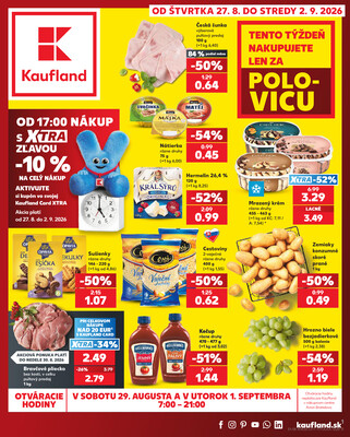 Leták Kaufland 27.8. - 2.9. - Kaufland Bratislava - Petržalka