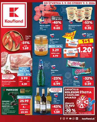 Leták Kaufland 3.9. - 9.9. - Kaufland Bratislava - Petržalka