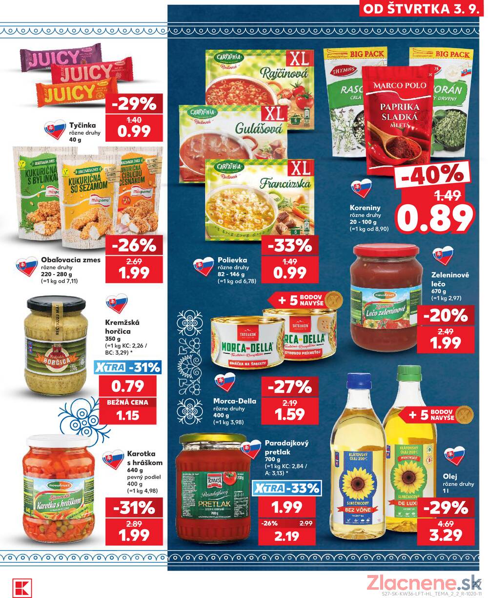 Kaufland 3.9. - 9.9. - Kaufland Trnava - Juh - Bratislavská
