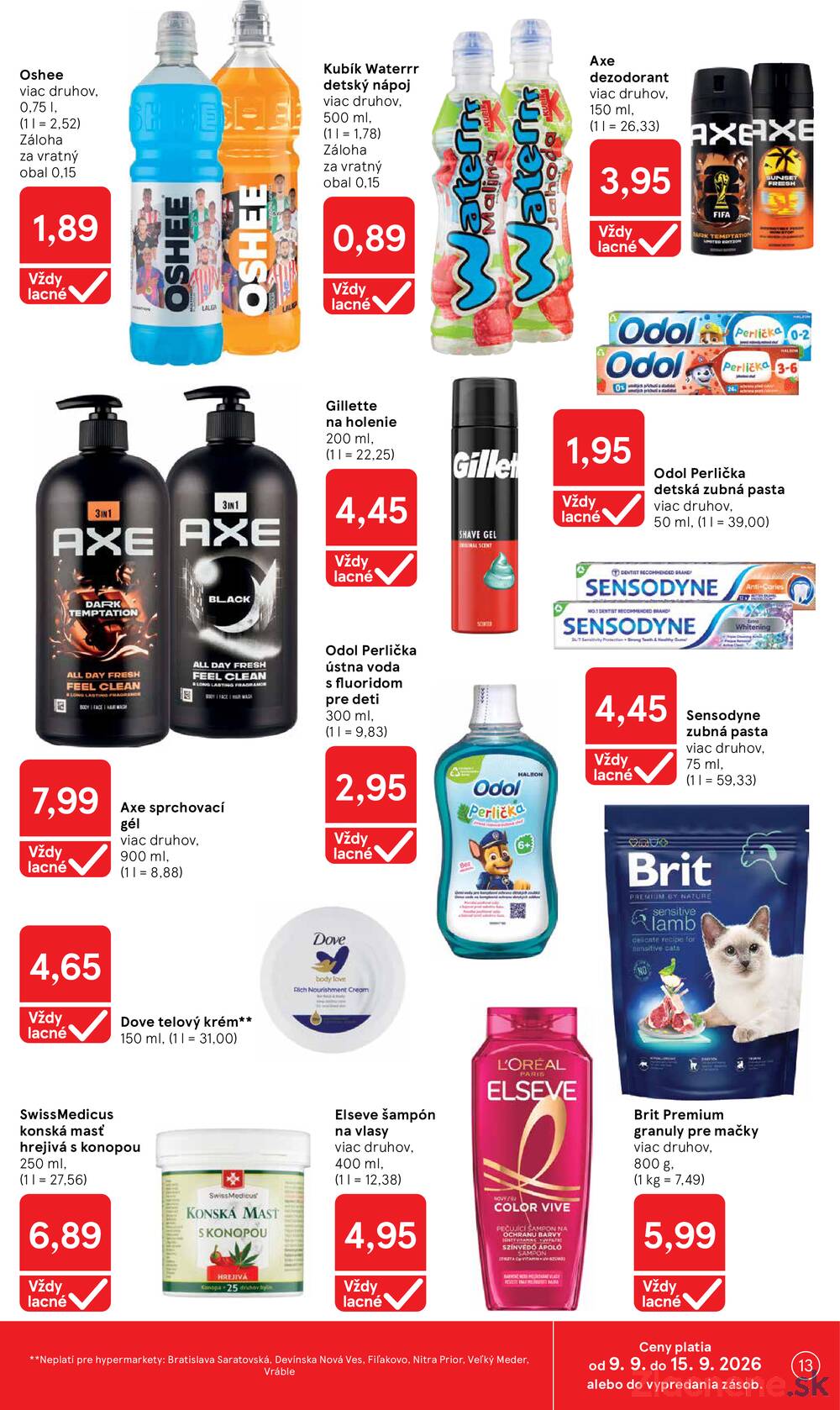 Leták Tesco - Tesco hypermarkety 9.9.- 15.9. - strana 13 Leták Tesco - Tesco hypermarkety 9.9.- 15.9. - strana 13