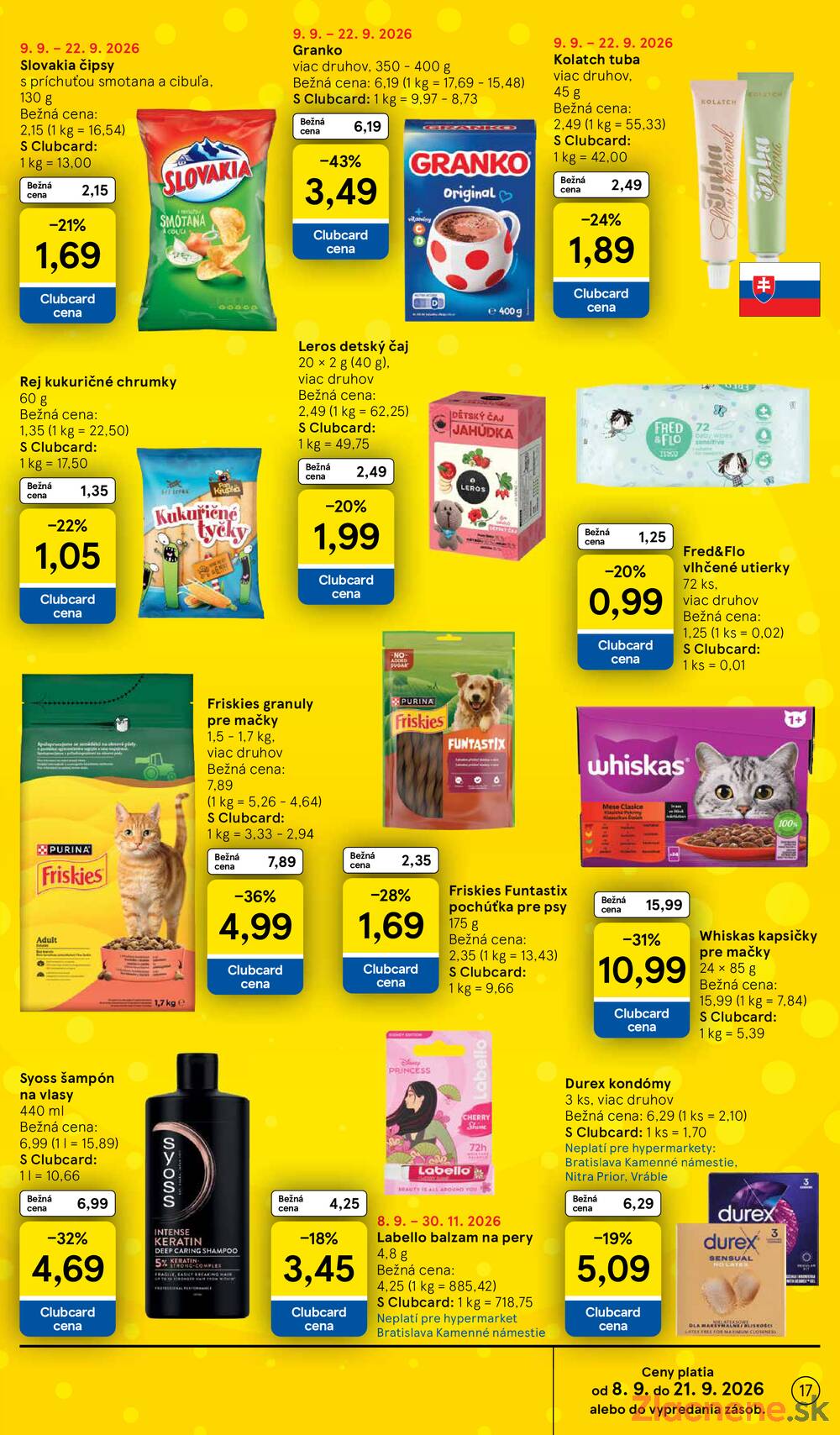 Leták Tesco - Tesco hypermarkety 9.9.- 15.9. - strana 17 Leták Tesco - Tesco hypermarkety 9.9.- 15.9. - strana 17