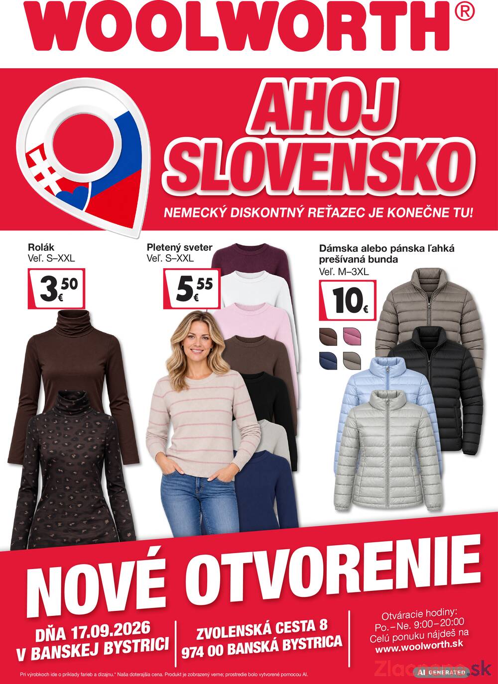Leták Woolworth - Woolworth Bánská Bystrica od 17.9. do 20.9.2026 - strana 1 Leták Woolworth - Woolworth Bánská Bystrica od 17.9. do 20.9.2026 - strana 1